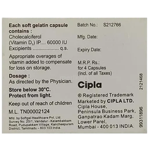 cipcal d3 soft capsule 4's